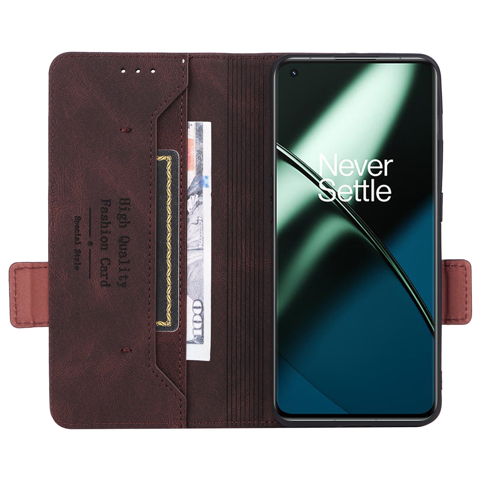 For OnePlus 11 5G Flip Cell Phone Cover Hardware Decor PU Leather Wallet Phone Case with Phone Stand Function For OnePlus 11 5G Flip Cell Phone Cover Hardware Decor PU Leather Wallet Phone Case with Phone Stand Function